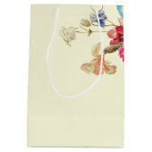 Romantische Vintage Blumenzauberbeutel Mittlere Geschenktüte (Rückseite)