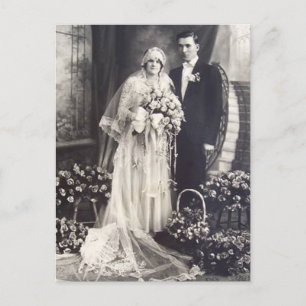 Romantische Vintage Bräunungskarten und Geschenke Postkarte