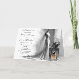 Romantische Vintage Bridal Sketch Hochzeit Einladu Einladung