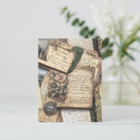 Romantische Vintage Buchstabenkollektion mit Rose