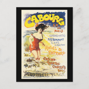 Romantische Vintage Cabourg Reisetoster Feiertagspostkarte