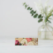 Romantische Vintage Collagen-nennende Karte (Stehend Vorderseite)