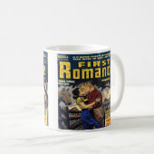 Romantische Vintage Comic Book Design Kaffee Tasse (VorderseiteRechts)