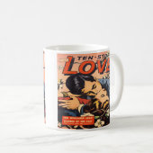 Romantische Vintage Comic Book Design Kaffee Tasse (VorderseiteRechts)