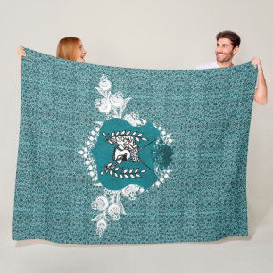 Romantische Vintage-Decke Fleecedecke