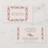 Romantische Vintage Feminine Roses Roses Visitenkarte (Vorne/Hinten)