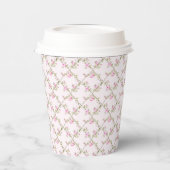 Romantische Vintage florale Rose Trellis Pappbecher (Links)