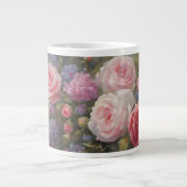 Romantische Vintage Florals Jumbo-Tasse (Vorderseite)