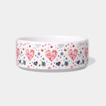 Romantische Vintage Frühlingsblüte Rosa Blume Napf<br><div class="desc">Elegante Vintage und stilvolle rosafarbene Damast Wirbel und Schmetterlinge.</div>