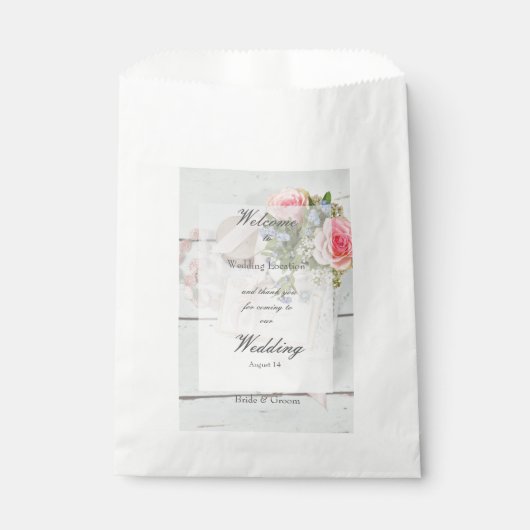 Romantische Vintage Frühlingsfest Blume bearbeitba Geschenktütchen (Vorderseite)