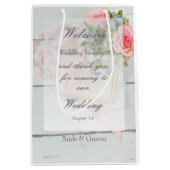 Romantische Vintage Frühlingsfest Blume bearbeitba Mittlere Geschenktüte (Vorderseite)