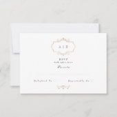 romantische Vintage Goldhochzeit RSVP Karte (Vorderseite)
