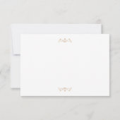 romantische Vintage Goldhochzeit RSVP Karte (Rückseite)