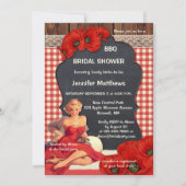 Romantische Vintage GRILLEN Bridal Dusche Einladun Einladung (Vorderseite)