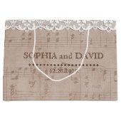 Romantische Vintage Hochzeit Große Geschenktüte (Vorderseite)