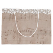 Romantische Vintage Hochzeit Große Geschenktüte (Rückseite)