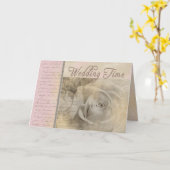 Romantische Vintage Hochzeits-Rose Karte (Gelbe Blume)