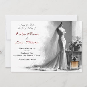 Romantische Vintage-Hochzeitsankündigung zum Speic Einladung