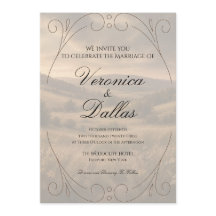 Romantische Vintage-Hochzeitseinladung