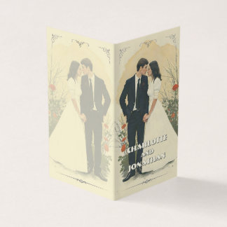 Romantische Vintage-Hochzeitspaar-Kunst