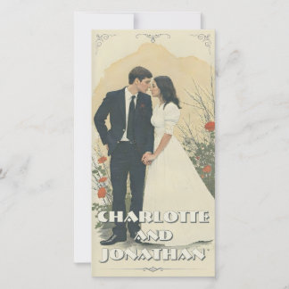 Romantische Vintage-Hochzeitspaar-Kunst