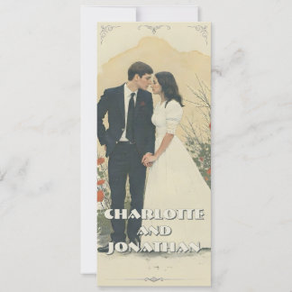 Romantische Vintage-Hochzeitspaar-Kunst
