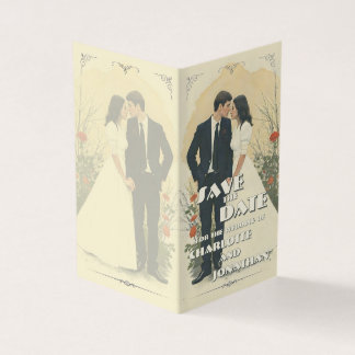 Romantische Vintage-Hochzeitspaar-Kunst