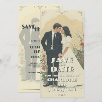 Romantische Vintage-Hochzeitspaar-Kunstkarten