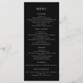 Romantische Vintage Hollywoodfresken Hochzeitskart Menükarte (Vorderseite)