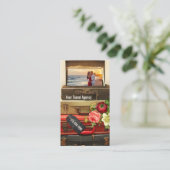 Romantische Vintage Honeymoon Travel Business Card Visitenkarte (Stehend Vorderseite)