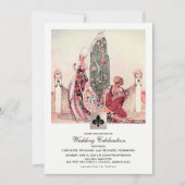 Romantische Vintage Kunst Einladung (Vorderseite)