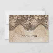 Romantische Vintage Landspitze Dankeskarte (Vorderseite)