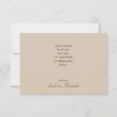 Romantische Vintage Landspitze Dankeskarte (Rückseite)