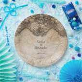 Romantische Vintage Landspitze Pappteller (Party)