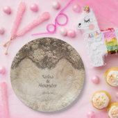 Romantische Vintage Landspitze Pappteller (Party)