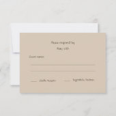 Romantische Vintage Landspitze RSVP Karte (Rückseite)