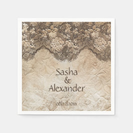 Romantische Vintage Landspitze Serviette