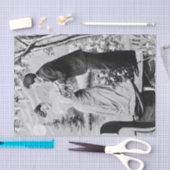 Romantische Vintage Liebhaber auf einem Boot Seidenpapier (Handwerk)