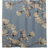 Romantische Vintage Magnolien Duschvorhang (Vorderseite)