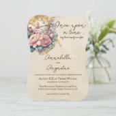 Romantische Vintage Messe Einladung (Stehend Vorderseite)