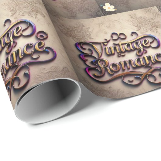 "Romantische Vintage Nächte" Geschenkpapier (Rolleneckpunkt)