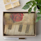 Romantische Vintage Noten mit Rose Tissue Paps Seidenpapier (Geschenk)