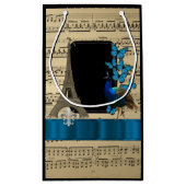 Romantische Vintage Pariser personalisierte Hochze Kleine Geschenktüte (Rückseite)