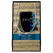 Romantische Vintage Pariser personalisierte Hochze Kleine Geschenktüte (Vorderseite)