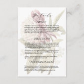 Romantische Vintage Peony Wedding Details Begleitkarte (Vorderseite)