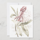Romantische Vintage Peony Wedding Einladung (Rückseite)