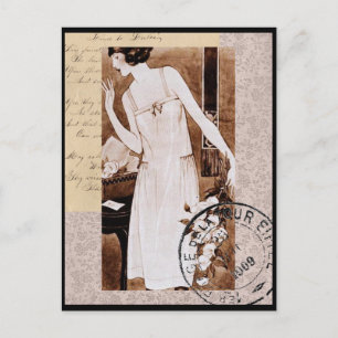 Romantische Vintage Postkarte