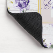 Romantische Vintage Retro-Blume auf Stallholz & Na Mousepad (Ecke)