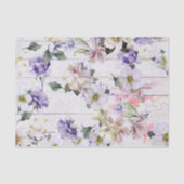 Romantische Vintage Retro-Blume auf Stallholz Seidenpapier (Vorderseite)