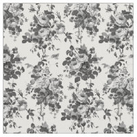 Romantische Vintage Rose grau auf weiß